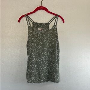 EUC SO Green Floral Women's Top sz M